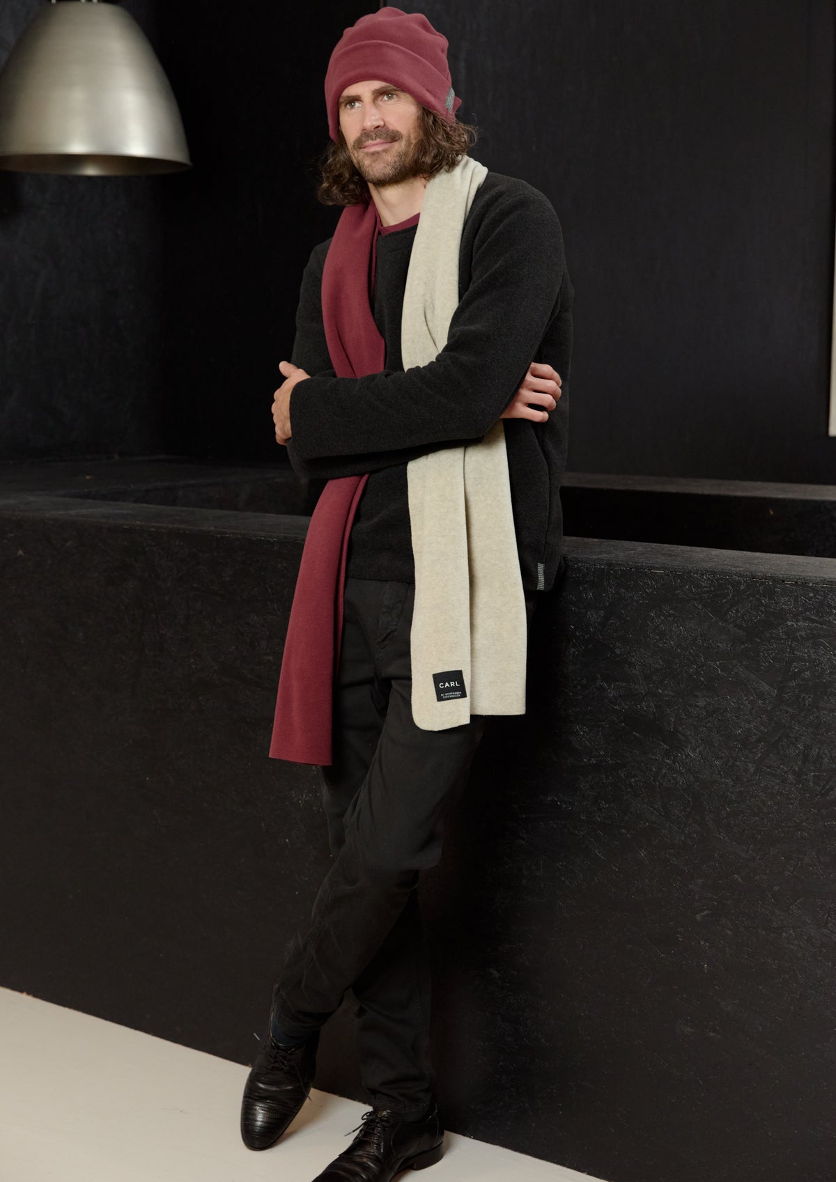 CARL BY STEFFENSEN COPENHAGEN TØRKLÆDE I BLØD FLEECE - 1004C SCARFS BORDEAUX 474
