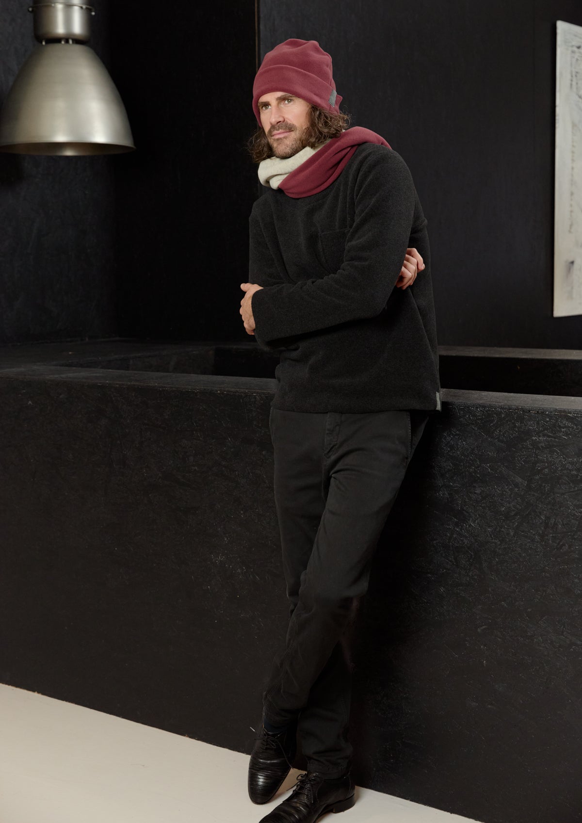 CARL BY STEFFENSEN COPENHAGEN TØRKLÆDE I BLØD FLEECE - 1004C SCARFS BORDEAUX 474