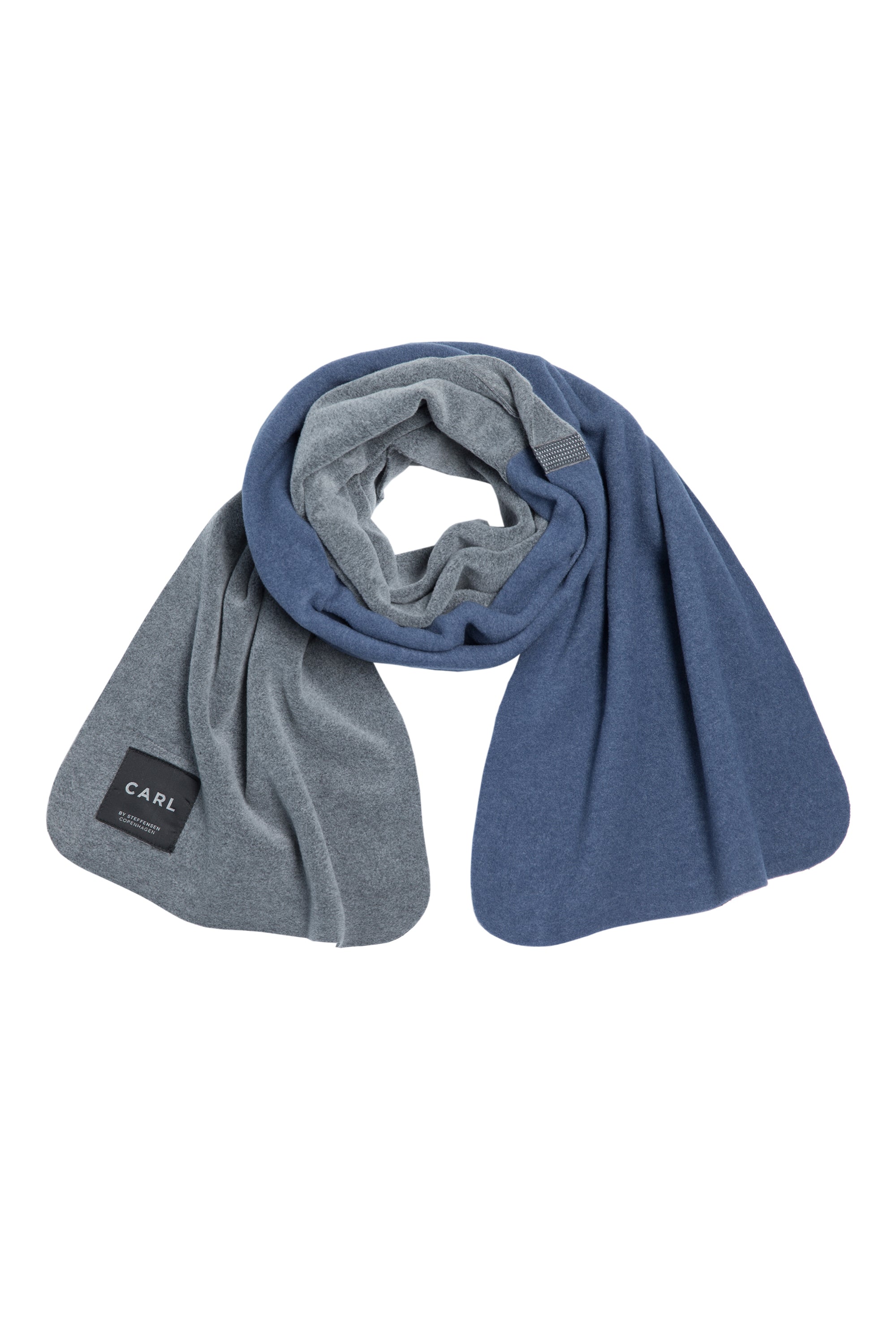 CARL BY STEFFENSEN COPENHAGEN TØRKLÆDE I BLØD FLEECE - 1004C SCARFS GREY/SOFT BLUE 910