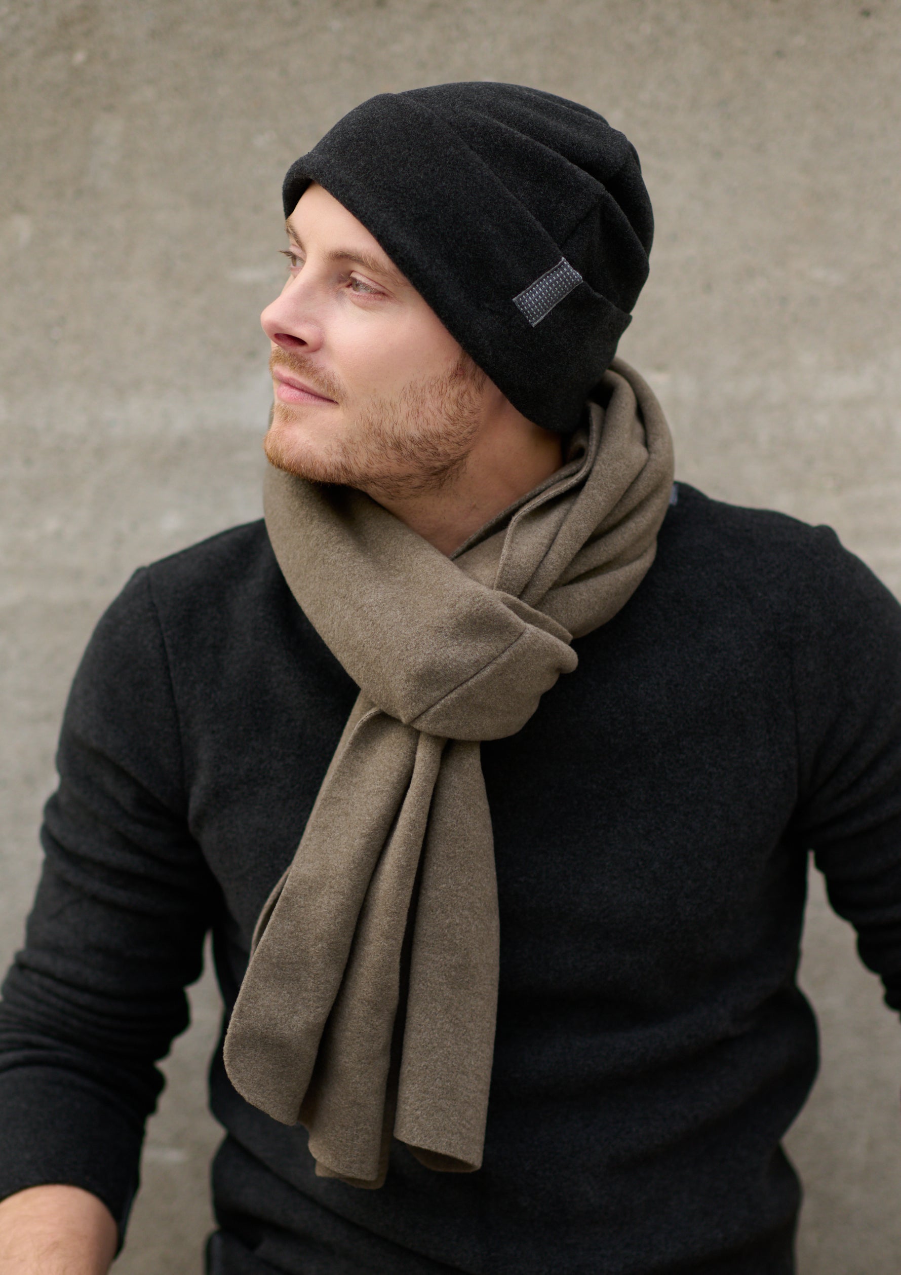 CARL BY STEFFENSEN COPENHAGEN TØRKLÆDE I BLØD FLEECE - 1004C SCARFS ROCK 804