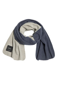 TØRKLÆDE I BLØD FLEECE - 1004C - SAND/DEEP BLUE