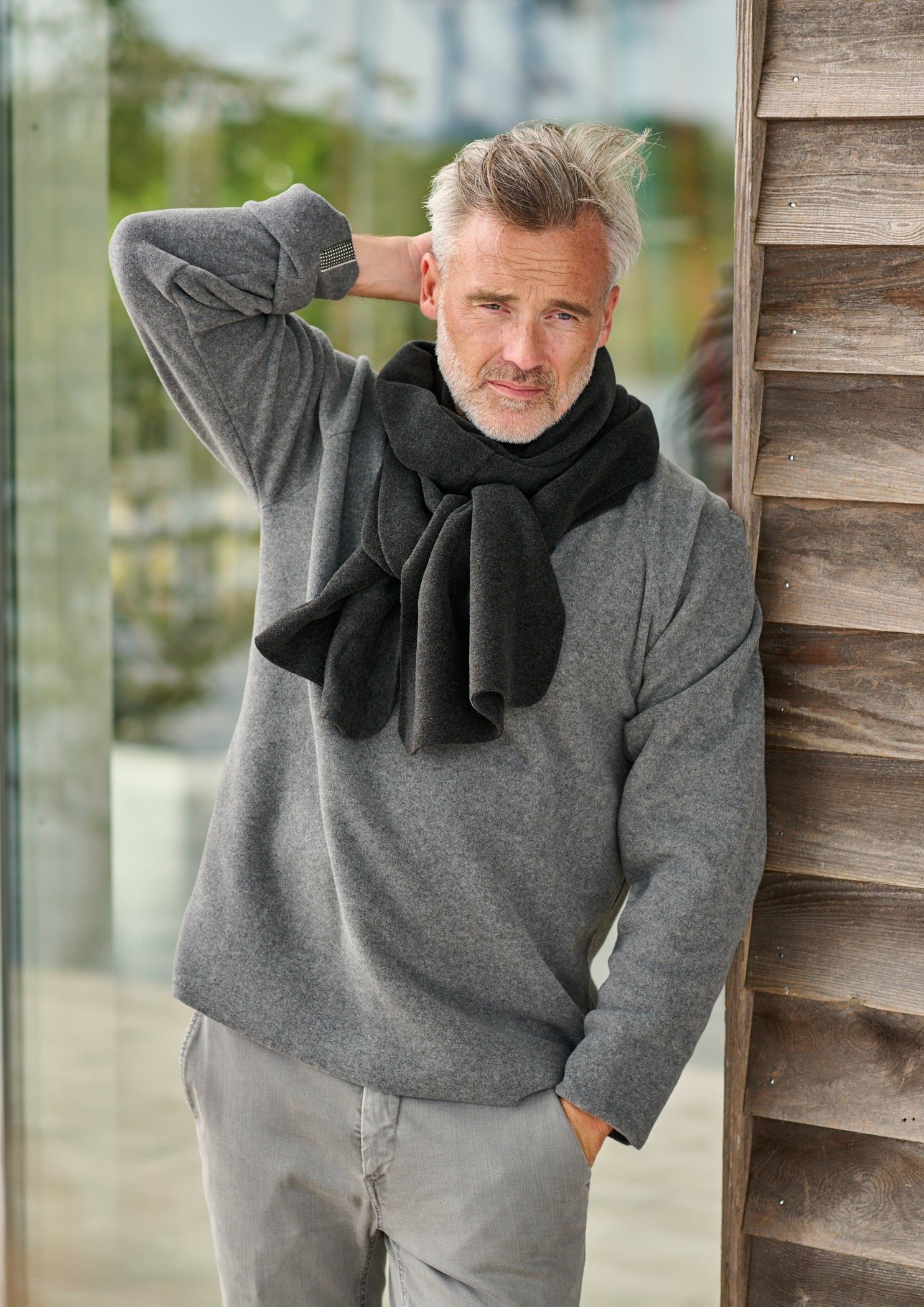 CARL BY STEFFENSEN COPENHAGEN TØRKLÆDE I BLØD FLEECE - 1004C SCARFS SOFT BLACK 914