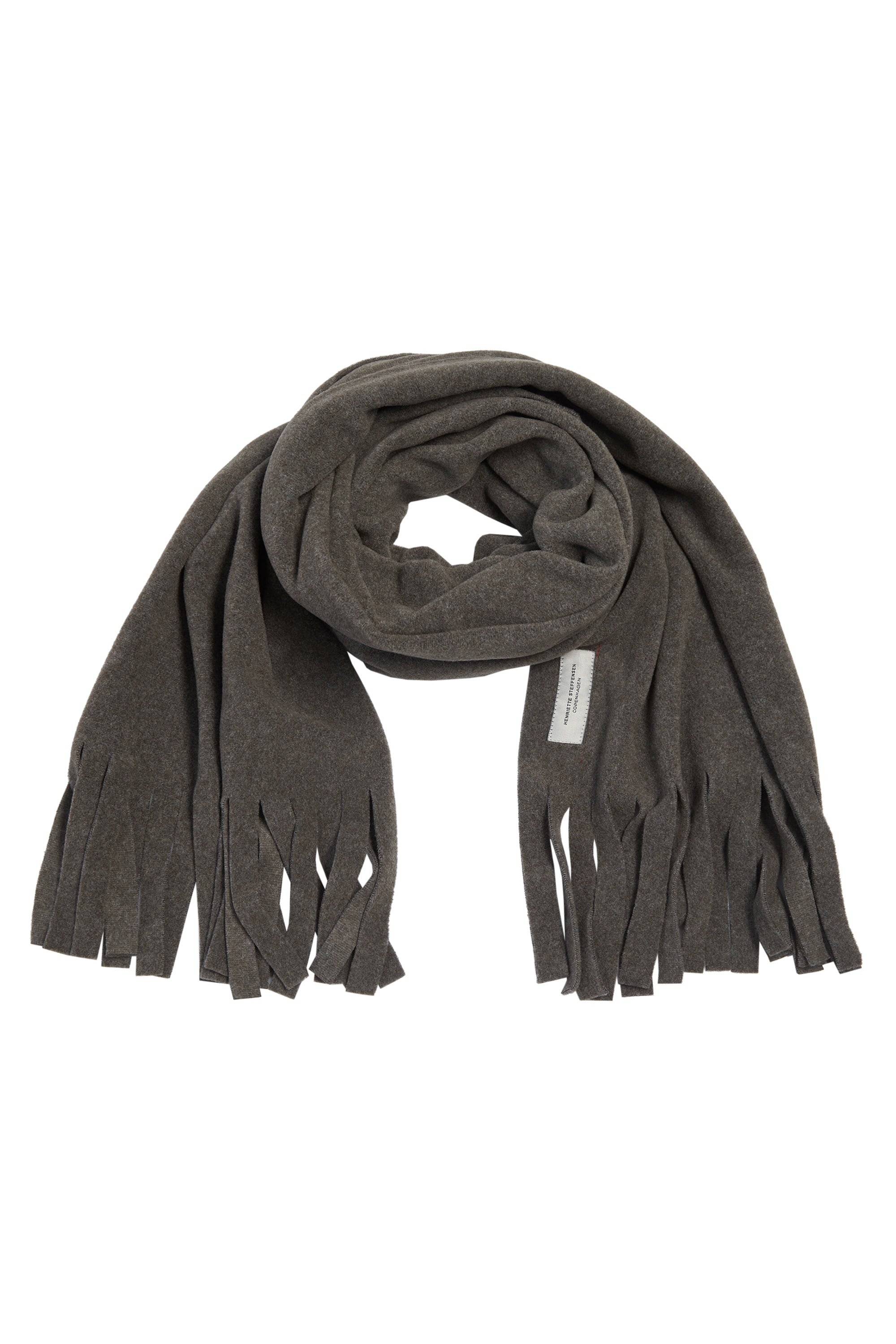 HENRIETTE STEFFENSEN COPENHAGEN TØRKLÆDE MED FRYNSER - 4077 SCARFS BARK 320