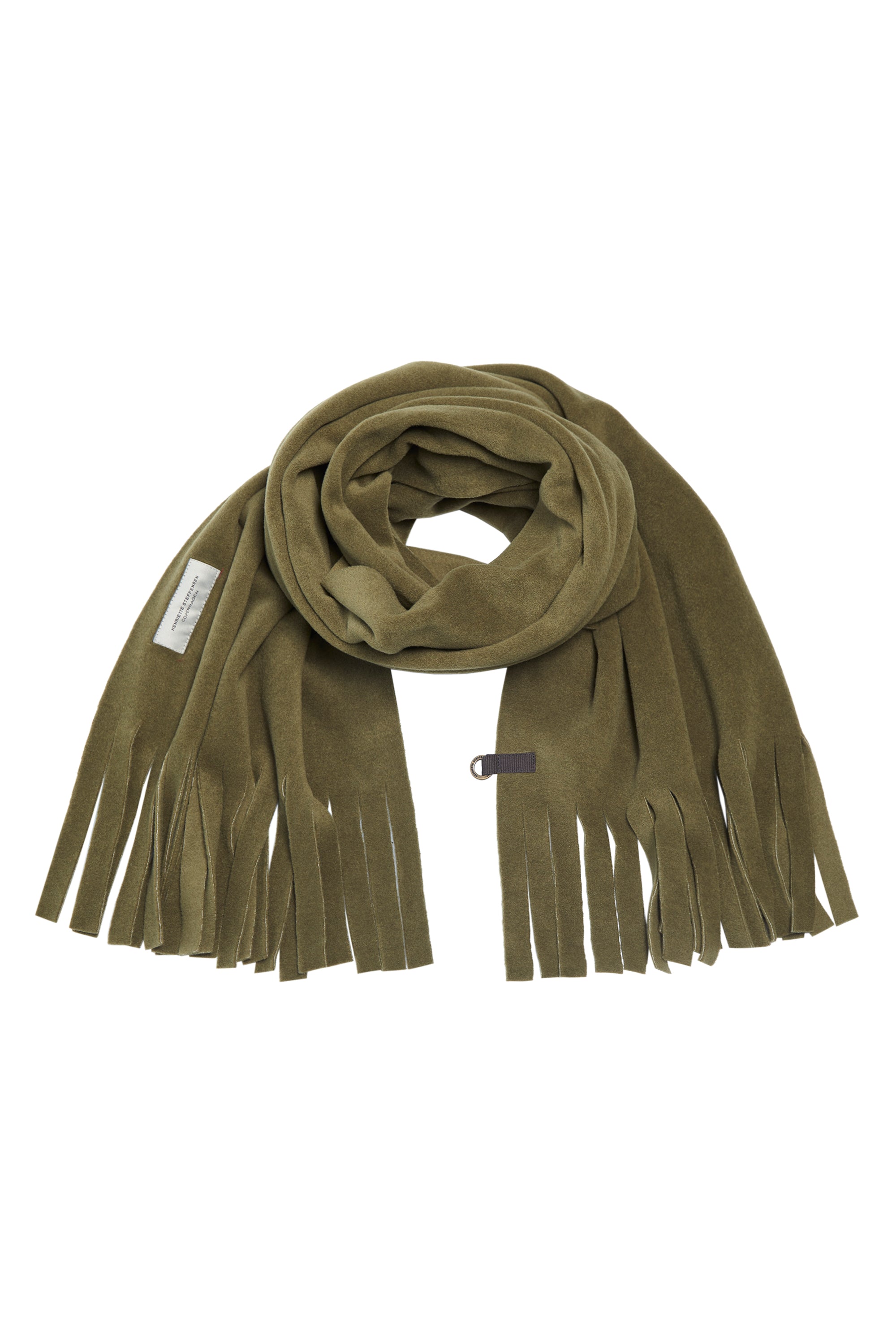 HENRIETTE STEFFENSEN COPENHAGEN TØRKLÆDE MED FRYNSER - 4077 SCARFS MOSS 611