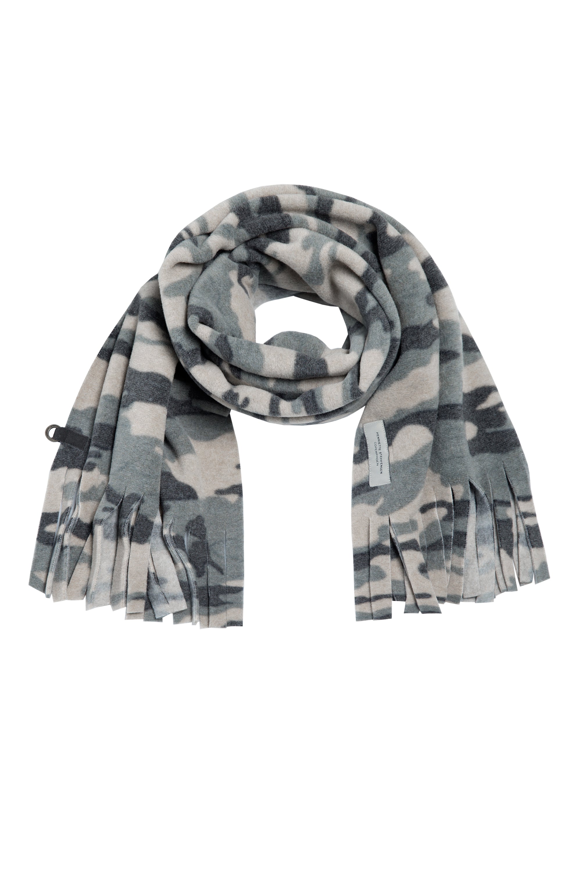 HENRIETTE STEFFENSEN COPENHAGEN TØRKLÆDE MED LANGE FRYNSER - 4077P SCARFS CAMOUFLAGE 102