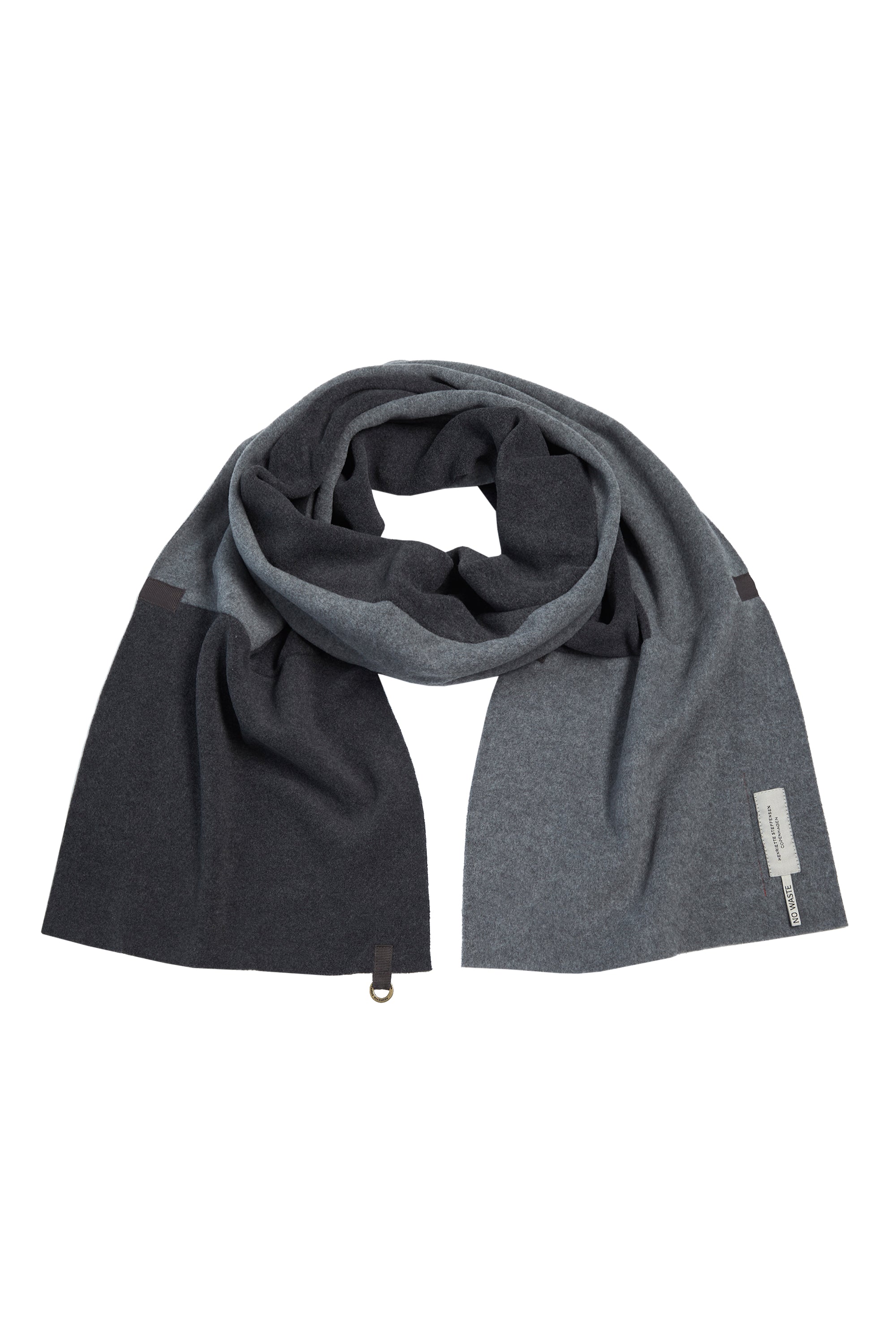 HENRIETTE STEFFENSEN COPENHAGEN TØRKLÆDE NO WASTE - 4089 SCARFS GREY/SOFT BLACK 647