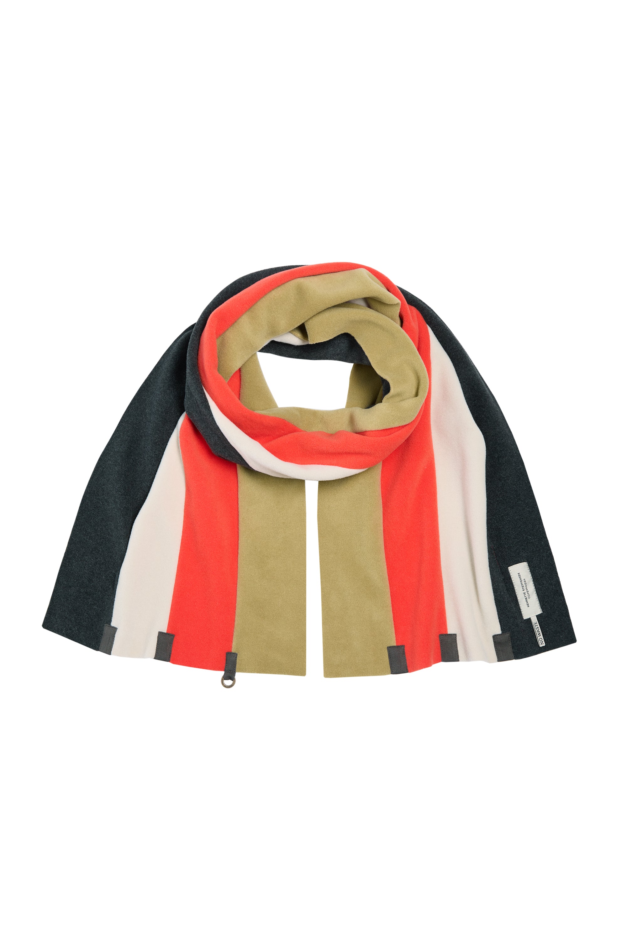 HENRIETTE STEFFENSEN COPENHAGEN TØRKLÆDE NO WASTE - 4125 SCARFS OLIVE/TOMATO/KIT/SB 330