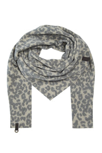 TØRKLÆDE TREKANT - 4051P - LEOPARD grey