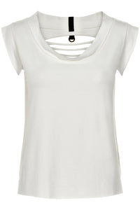 TOP MED ÅBEN RYG - 96033 - OFF WHITE