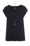 TOP M/ HALSKÆDE - 96080 - BLACK