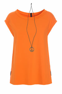 TOP M/ HALSKÆDE - 96080 - ORANGE