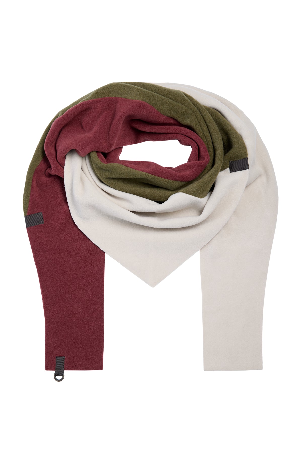 HENRIETTE STEFFENSEN COPENHAGEN TREKANTET HALSTØRKLÆDE NO WASTE - 4078NW SCARFS BORDEAUX/KIT/MOSS 118