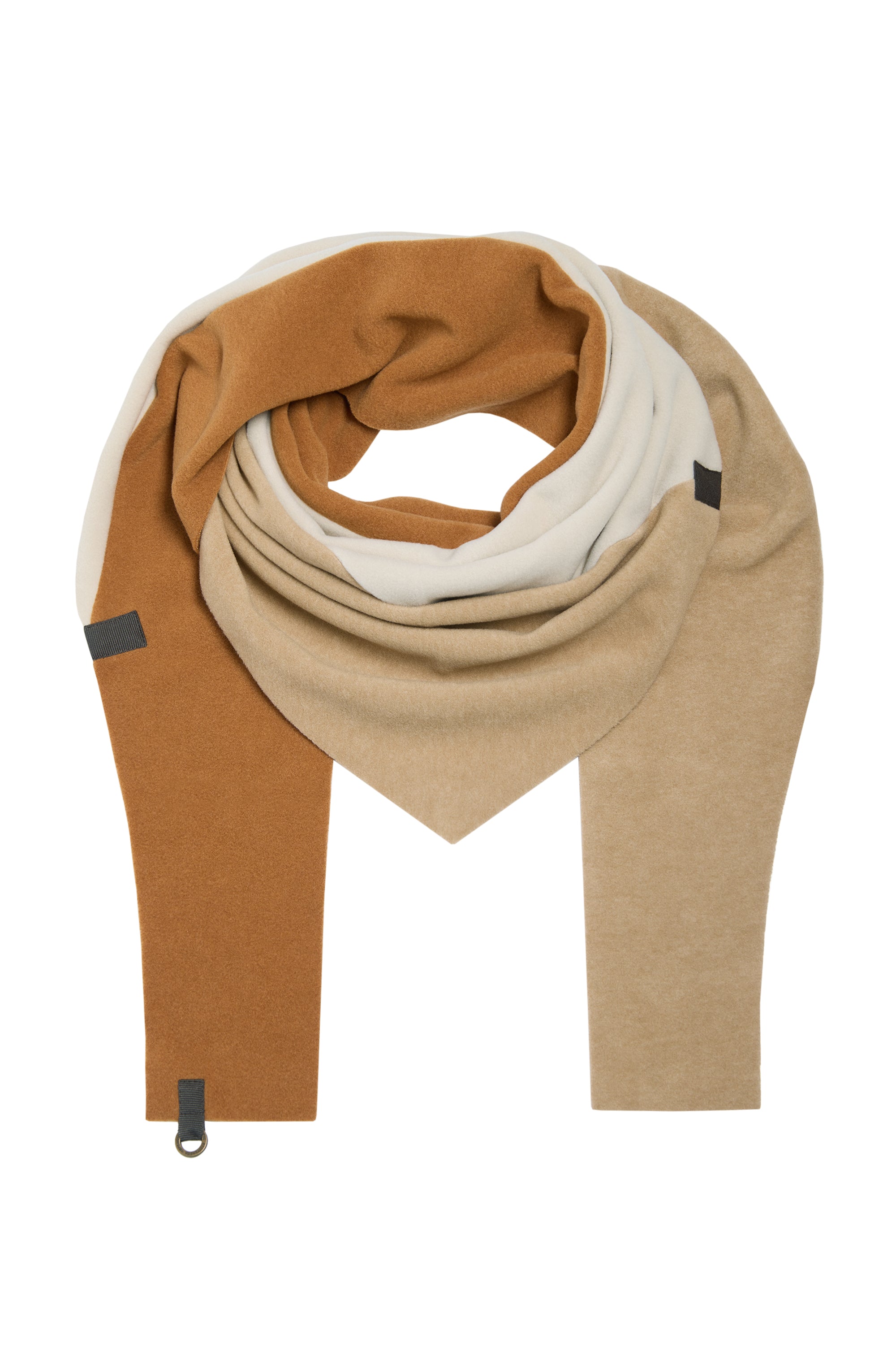 HENRIETTE STEFFENSEN COPENHAGEN TREKANTET HALSTØRKLÆDE NO WASTE - 4078NW SCARFS CAMEL/KIT/RUST 442