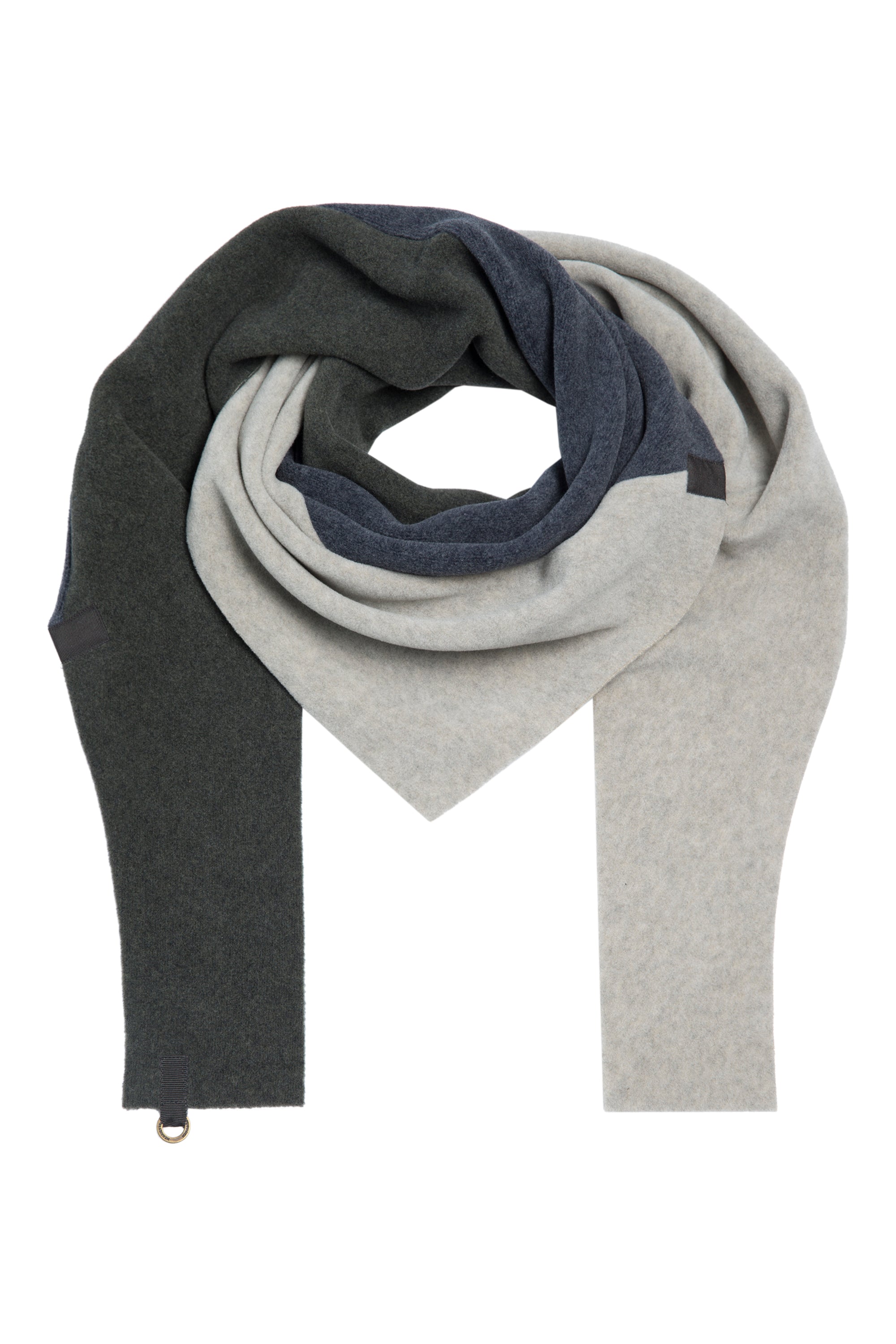 HENRIETTE STEFFENSEN COPENHAGEN TREKANTET HALSTØRKLÆDE NO WASTE - 4078NW SCARFS DEEP BLUE/SAND/FORREST 820