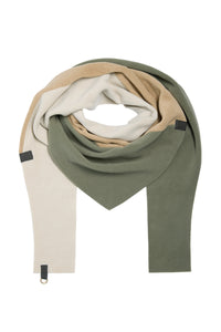 TREKANTET HALSTØRKLÆDE NO WASTE - 4078NW - DUSTY GREEN /KIT/CAMEL