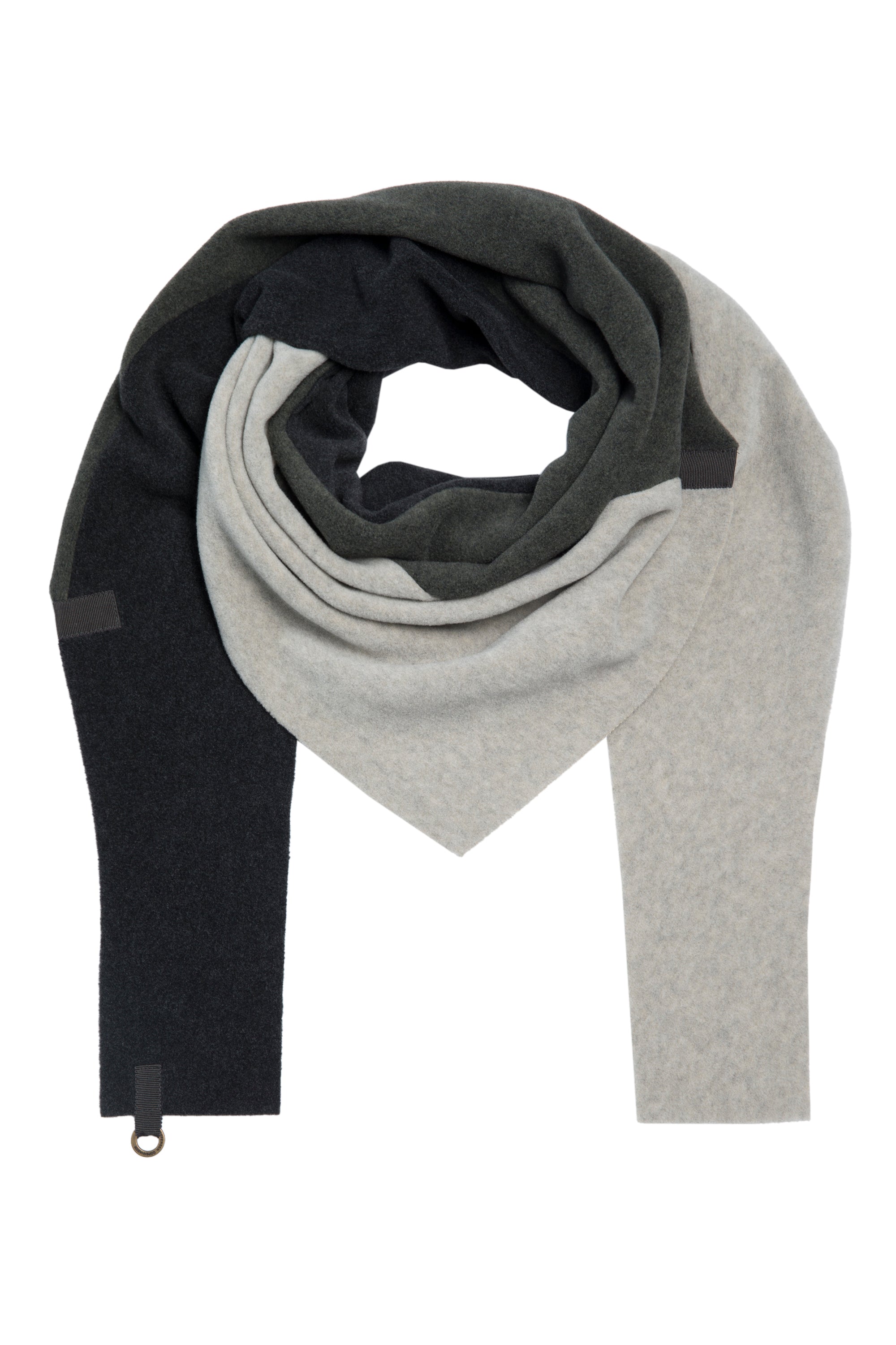 HENRIETTE STEFFENSEN COPENHAGEN TREKANTET HALSTØRKLÆDE NO WASTE - 4078NW SCARFS FORREST/SAND/SOFT BLACK 821