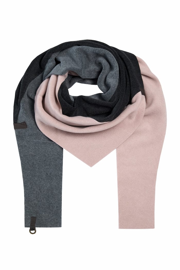 HENRIETTE STEFFENSEN COPENHAGEN TREKANTET HALSTØRKLÆDE NO WASTE - 4078NW SCARFS GREY/NUDE/SB 730