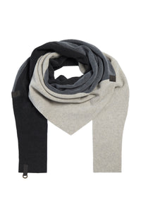 TREKANTET HALSTØRKLÆDE NO WASTE - 4078NW - GREY/SAND