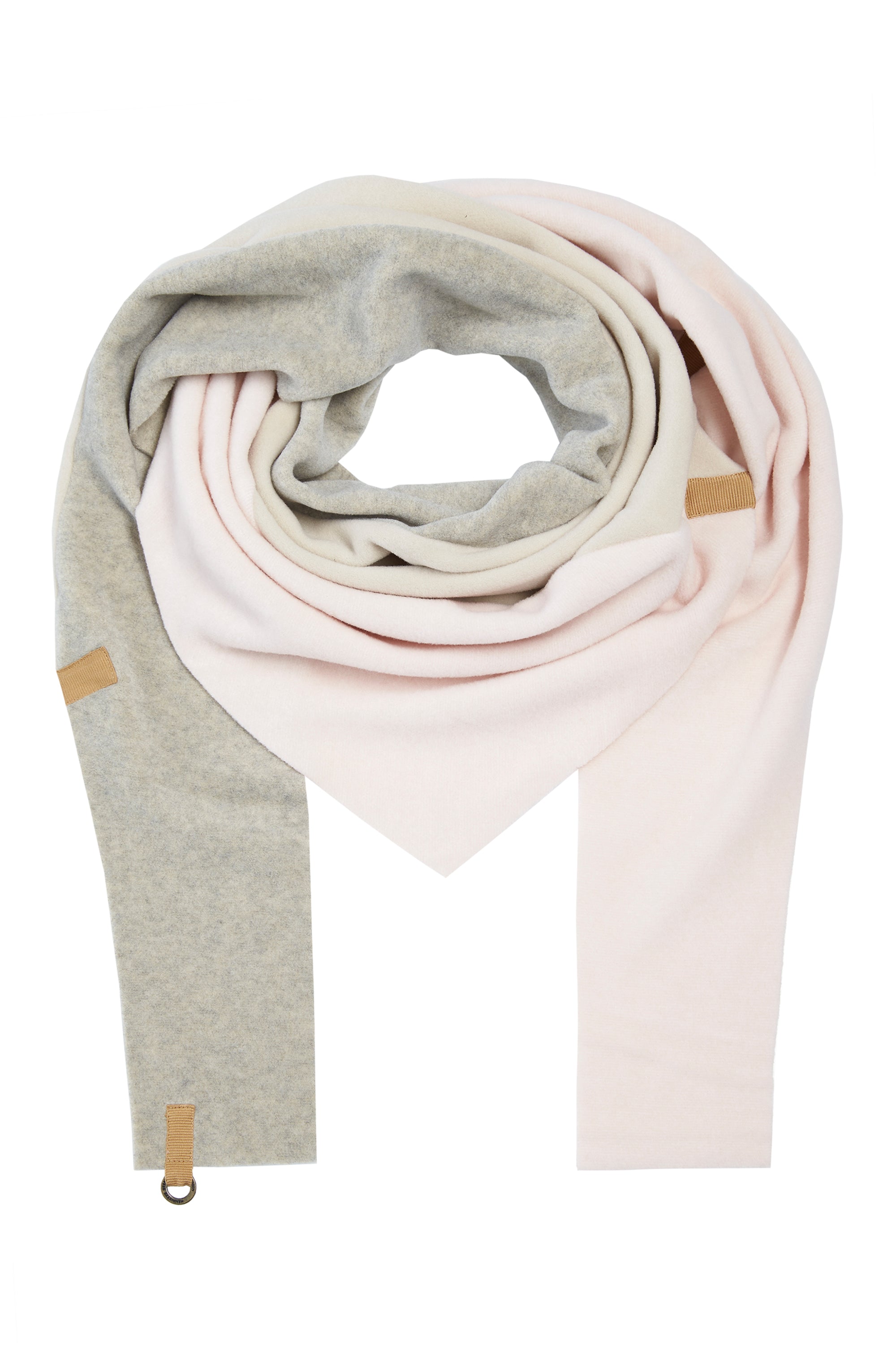 HENRIETTE STEFFENSEN COPENHAGEN TREKANTET HALSTØRKLÆDE NO WASTE - 4078NW SCARFS KIT/SOFT ROSE/SAND 556