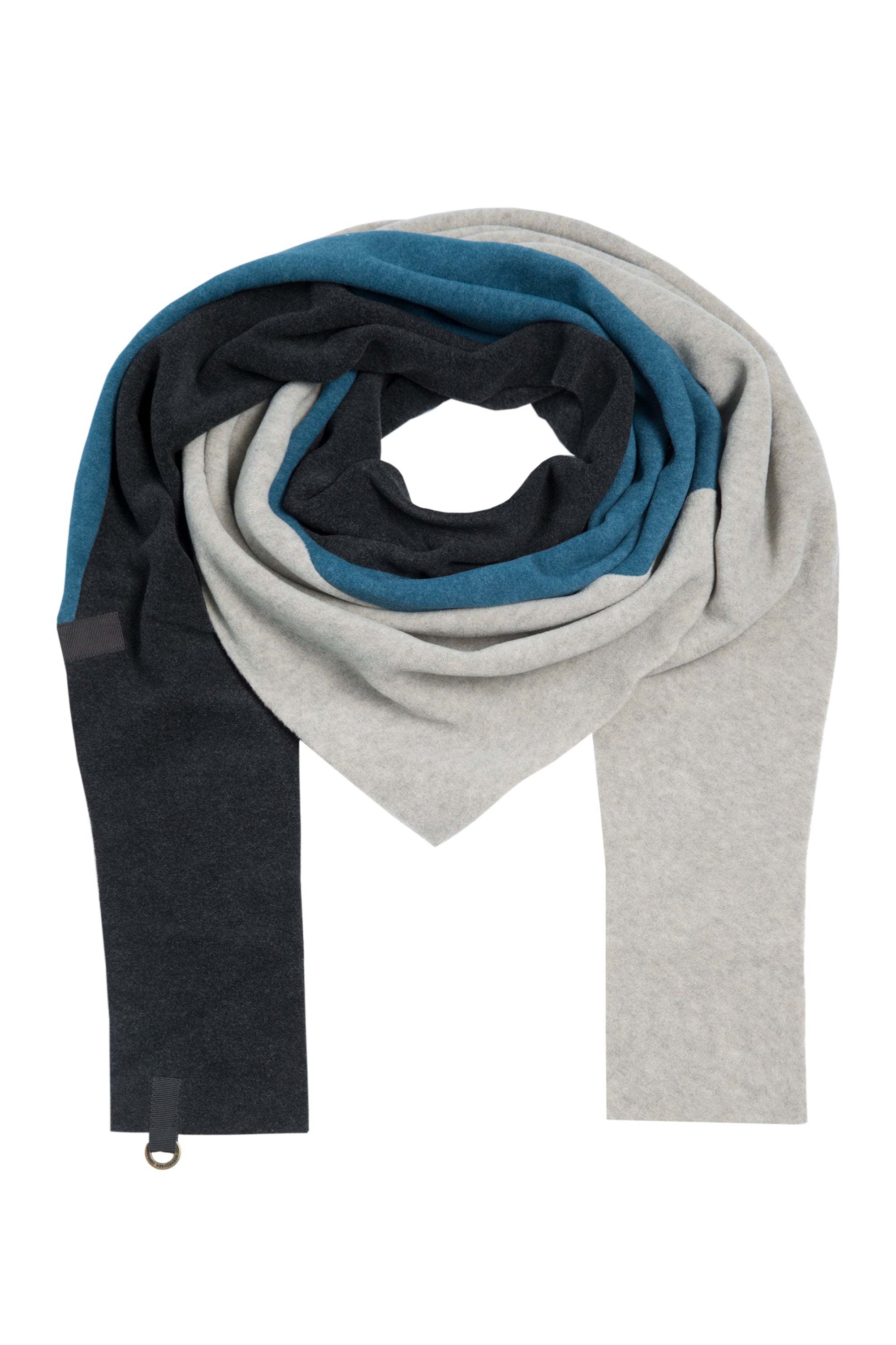HENRIETTE STEFFENSEN COPENHAGEN TREKANTET HALSTØRKLÆDE NO WASTE - 4078NW SCARFS PETROL/SAND/SOFT BLACK 828