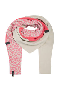 TREKANTET HALSTØRKLÆDE NO WASTE - 4078NW - SUNSET/KIT/PINK LEO
