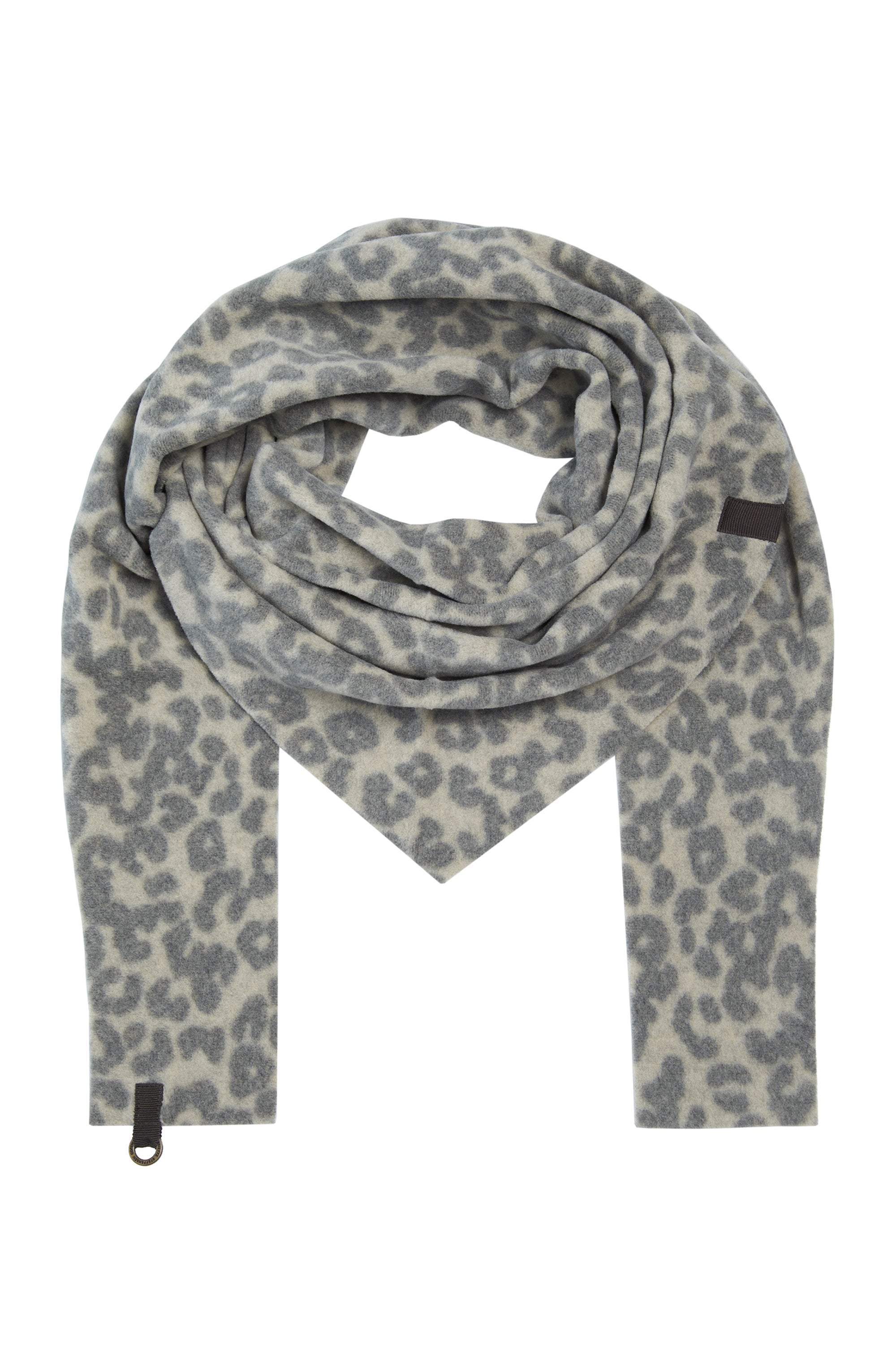 HENRIETTE STEFFENSEN COPENHAGEN TREKANTET TØRKLÆDE - 4051P SCARFS LEOPARD grey 105