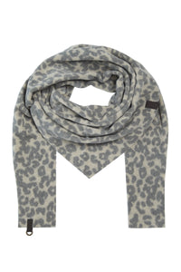 TREKANTET TØRKLÆDE - 4051P - LEOPARD grey