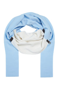 TREKANTS TØRKLÆDE NO WASTE - 4099 - BABY BLUE/OFF WHITE