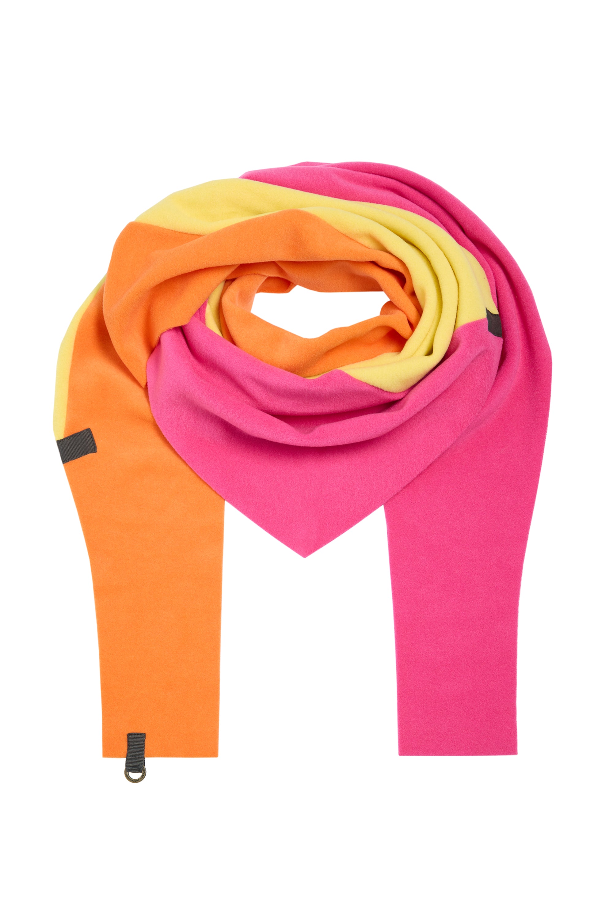 HENRIETTE STEFFENSEN COPENHAGEN TRIANGLE SCARF PATCH - 4100 SCARFS PINK/ORANGE/YELLOW 443