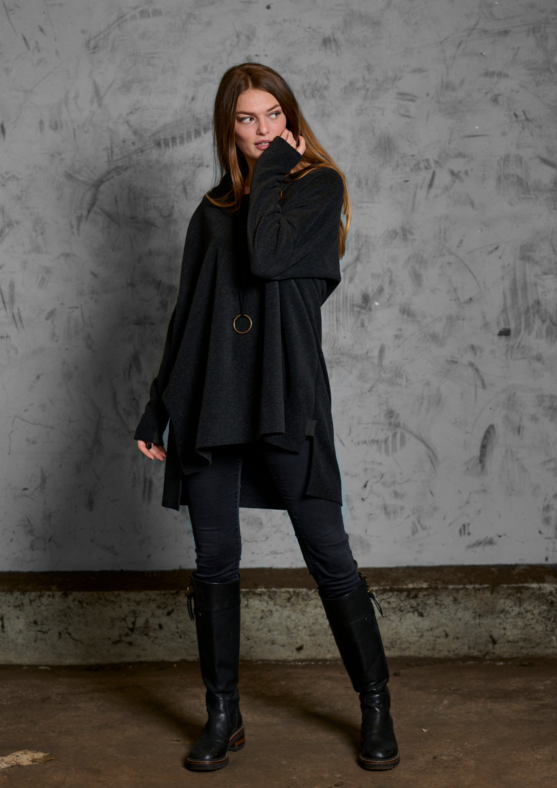 HENRIETTE STEFFENSEN COPENHAGEN TUNIKA - 1350 TUNICS SOFT BLACK 914