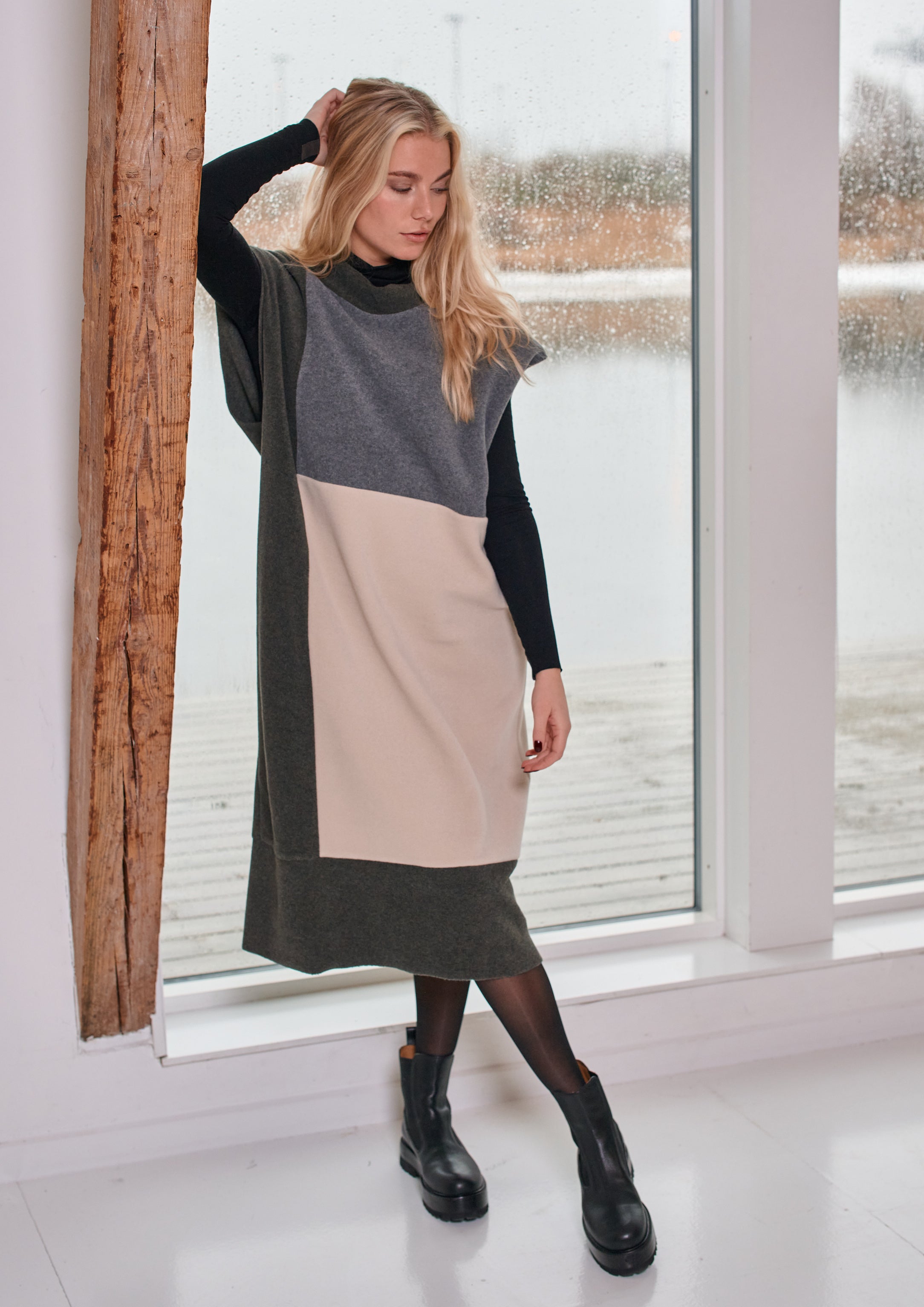 HENRIETTE STEFFENSEN COPENHAGEN TUNIKA ÆRMELØS PATCH - 3241 TUNICS FORREST/GREY/KIT 116