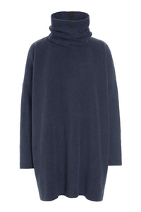 TUNIKA MED HØJ HALS - 1288 - EVENING BLUE