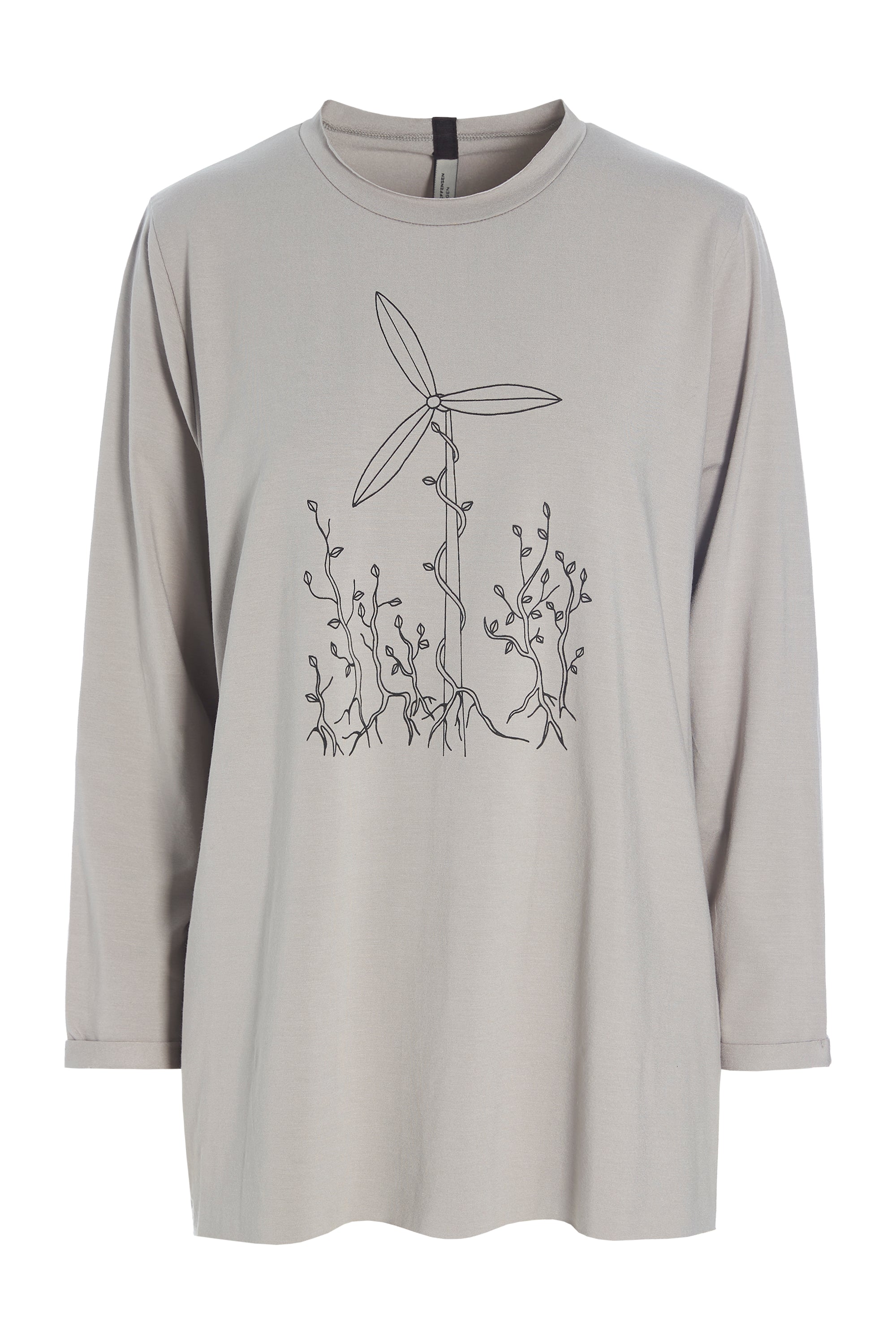 HENRIETTE STEFFENSEN COPENHAGEN T SHIRT FREEDOM PRINT - 96074 BLUSER SAND 805