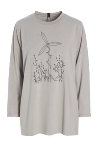 T SHIRT FREEDOM PRINT - 96074 - SAND