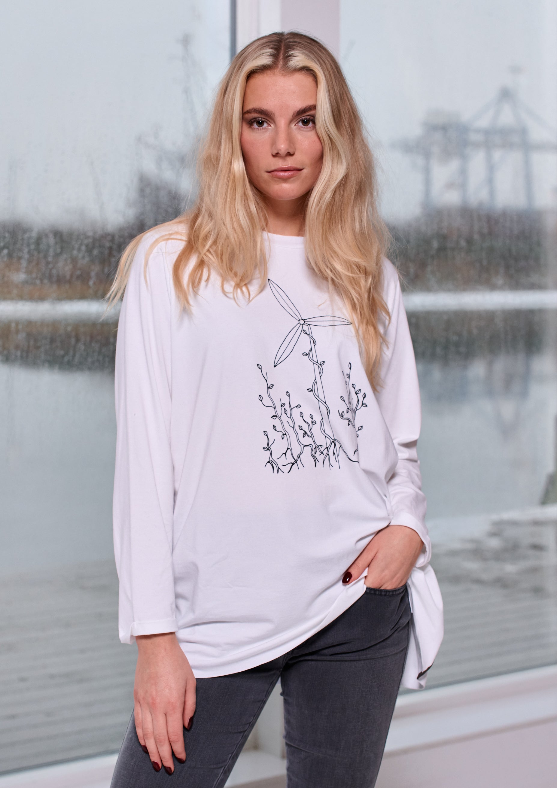 HENRIETTE STEFFENSEN COPENHAGEN T SHIRT FREEDOM PRINT - 96074 BLUSER WHITE 816