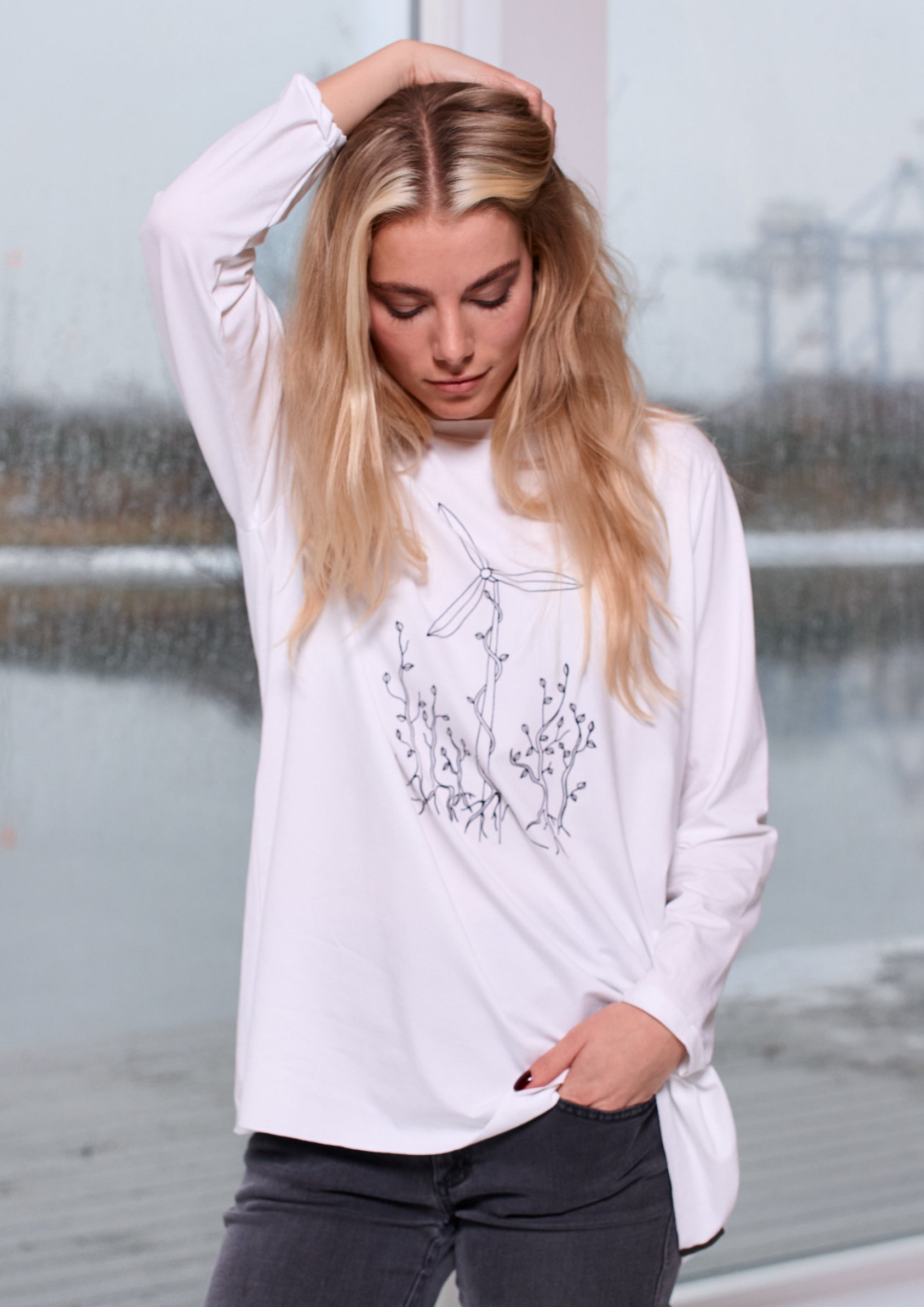 HENRIETTE STEFFENSEN COPENHAGEN T SHIRT FREEDOM PRINT - 96074 BLUSER WHITE 816
