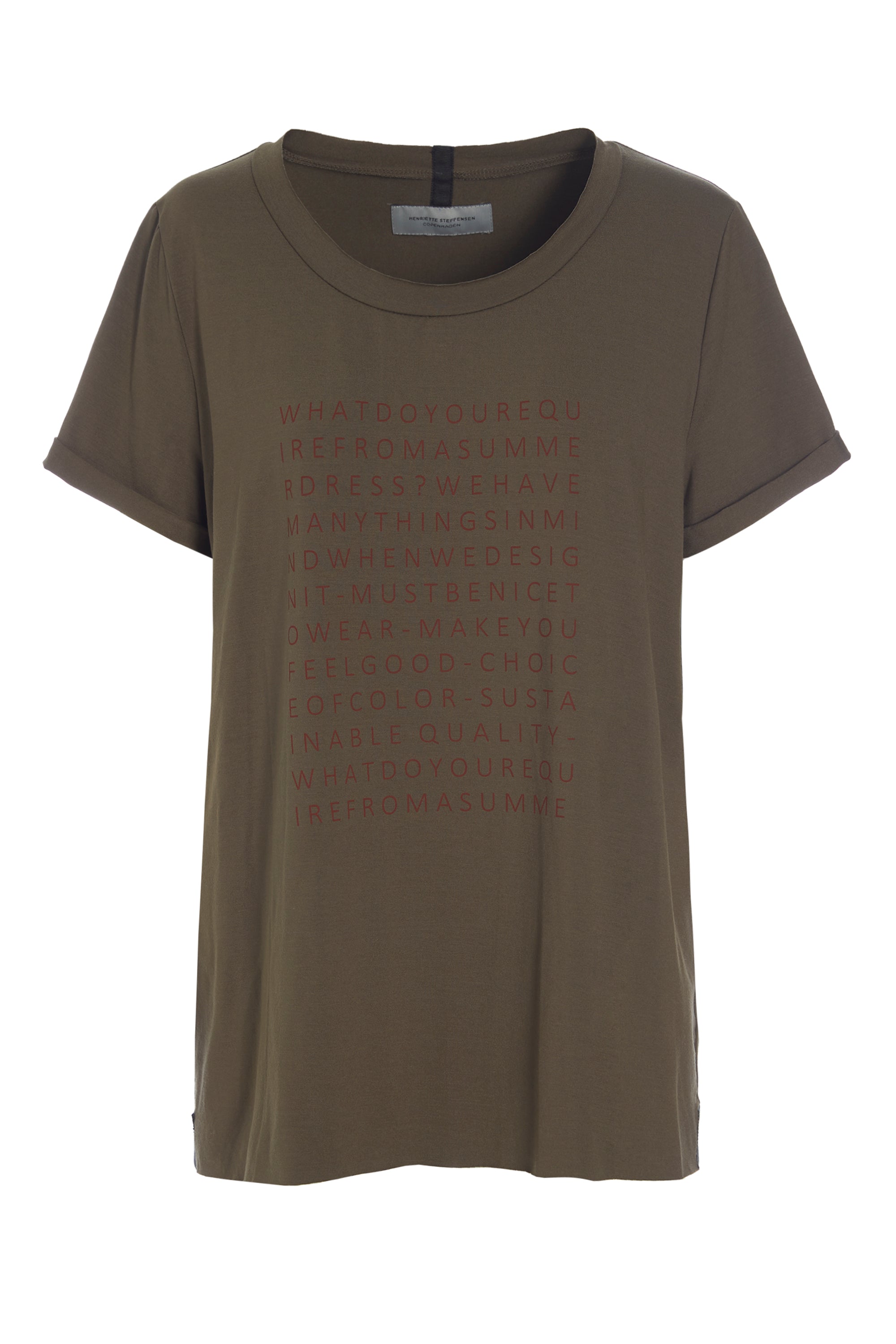 HENRIETTE STEFFENSEN COPENHAGEN T SHIRT MED PRINT - 96061 T-SHIRTS BARK 320
