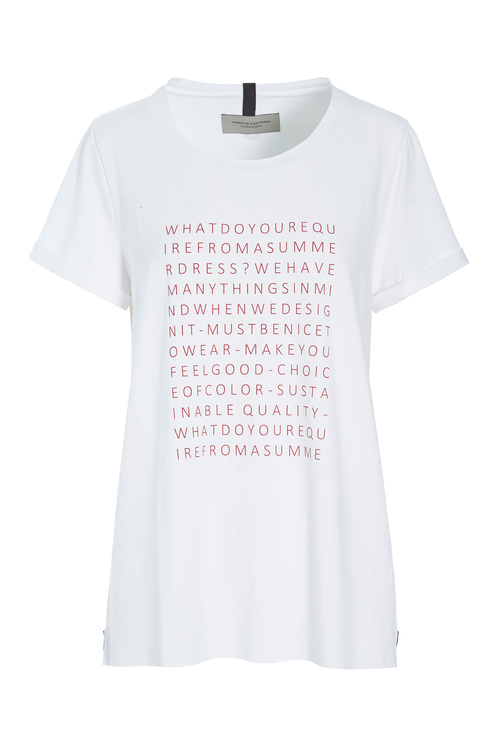 HENRIETTE STEFFENSEN COPENHAGEN T SHIRT MED PRINT - 96061 T-SHIRTS WHITE 816