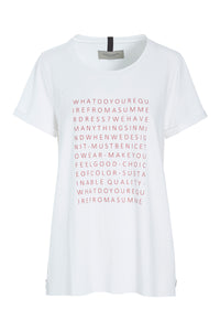 T SHIRT MED PRINT - 96061 - WHITE
