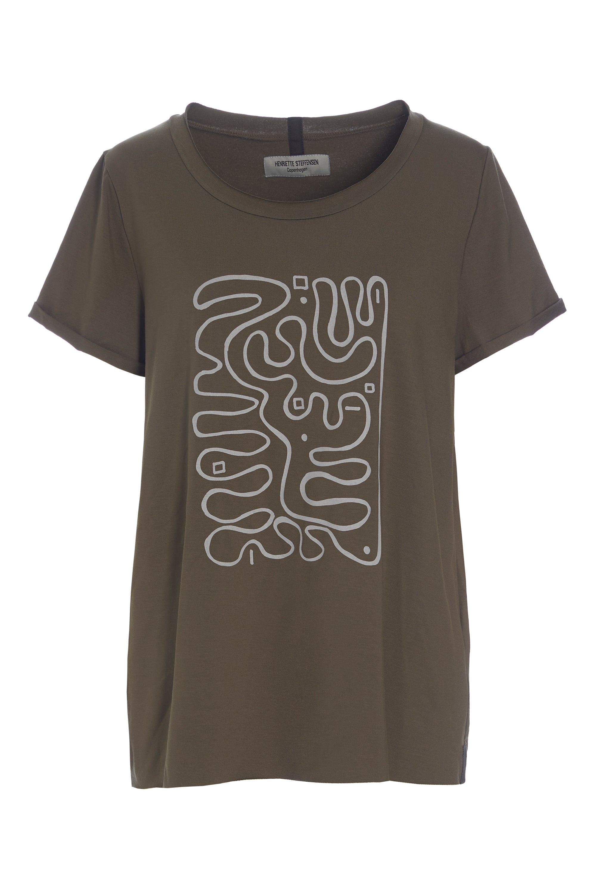 HENRIETTE STEFFENSEN COPENHAGEN T SHIRT MED PRINT - 96063 T-SHIRTS BARK 320