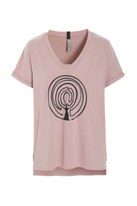 V-NECK-TEE - 96105 EMBRACE - NUDE