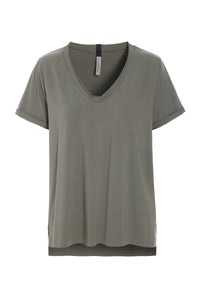 V-NECK TEE - 96105 - DUSTY GREEN