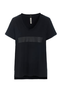 V-NECK TEE - 96105 ERASE - BLACK