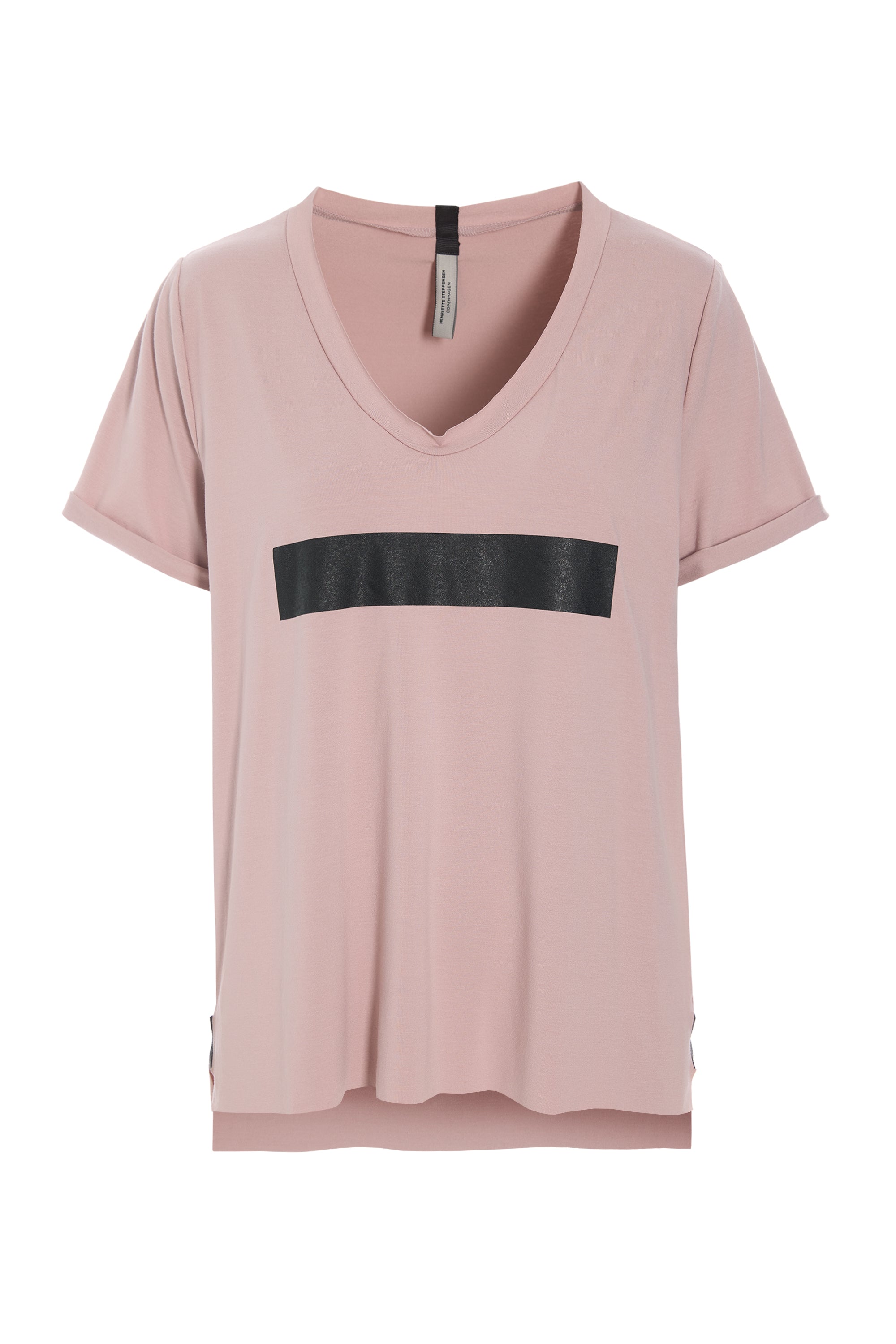 HENRIETTE STEFFENSEN COPENHAGEN V-NECK TEE - 96105 ERASE T-SHIRTS NUDE 401