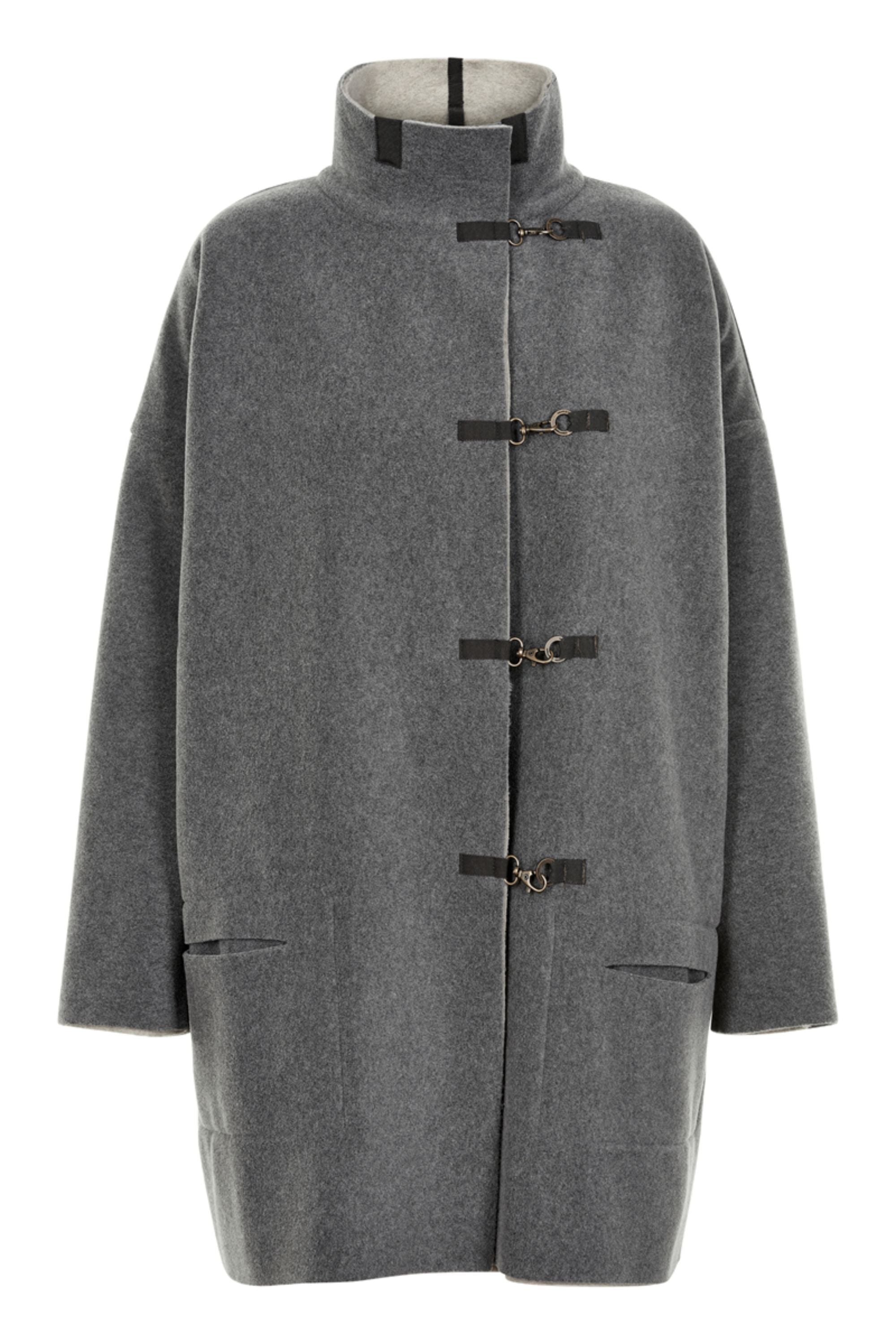HENRIETTE STEFFENSEN COPENHAGEN VENDBAR FRAKKE - 7113 COATS SAND/GREY 810