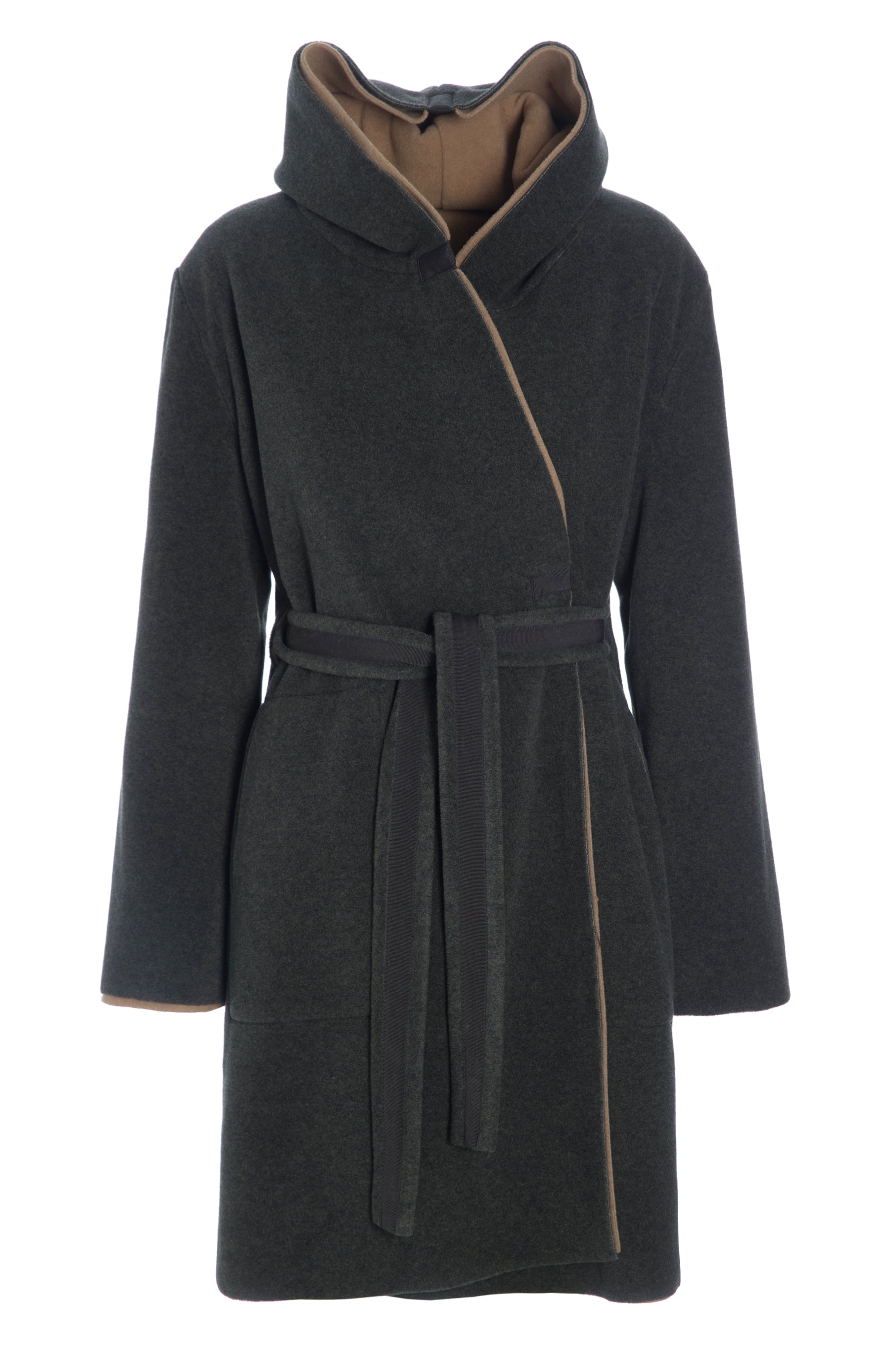 HENRIETTE STEFFENSEN COPENHAGEN VENDBAR FRAKKE HÆTTE - 7132 COATS FORREST/CAMEL 826