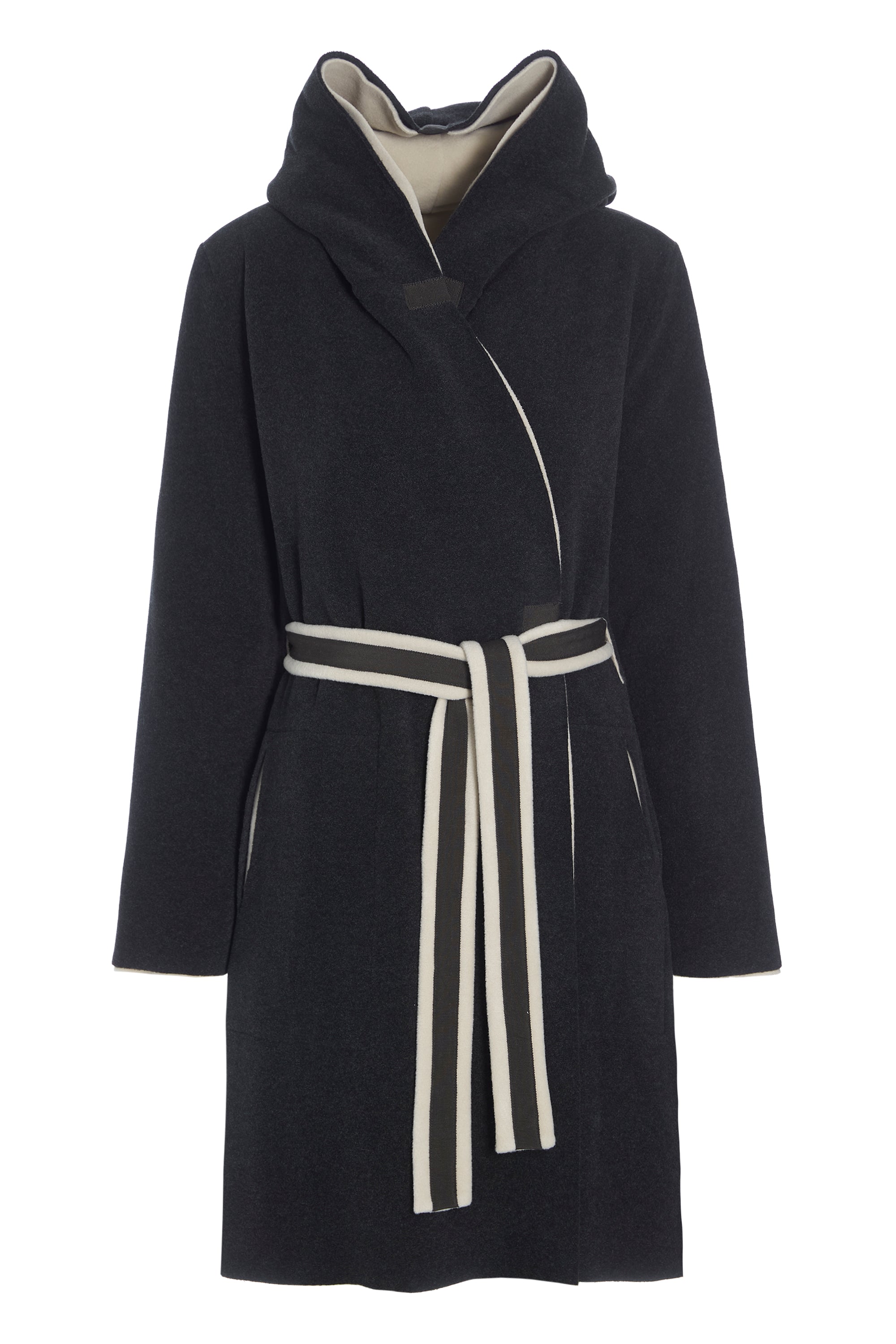HENRIETTE STEFFENSEN COPENHAGEN VENDBAR FRAKKE HÆTTE - 7132 COATS KIT/SOFT BLACK 642