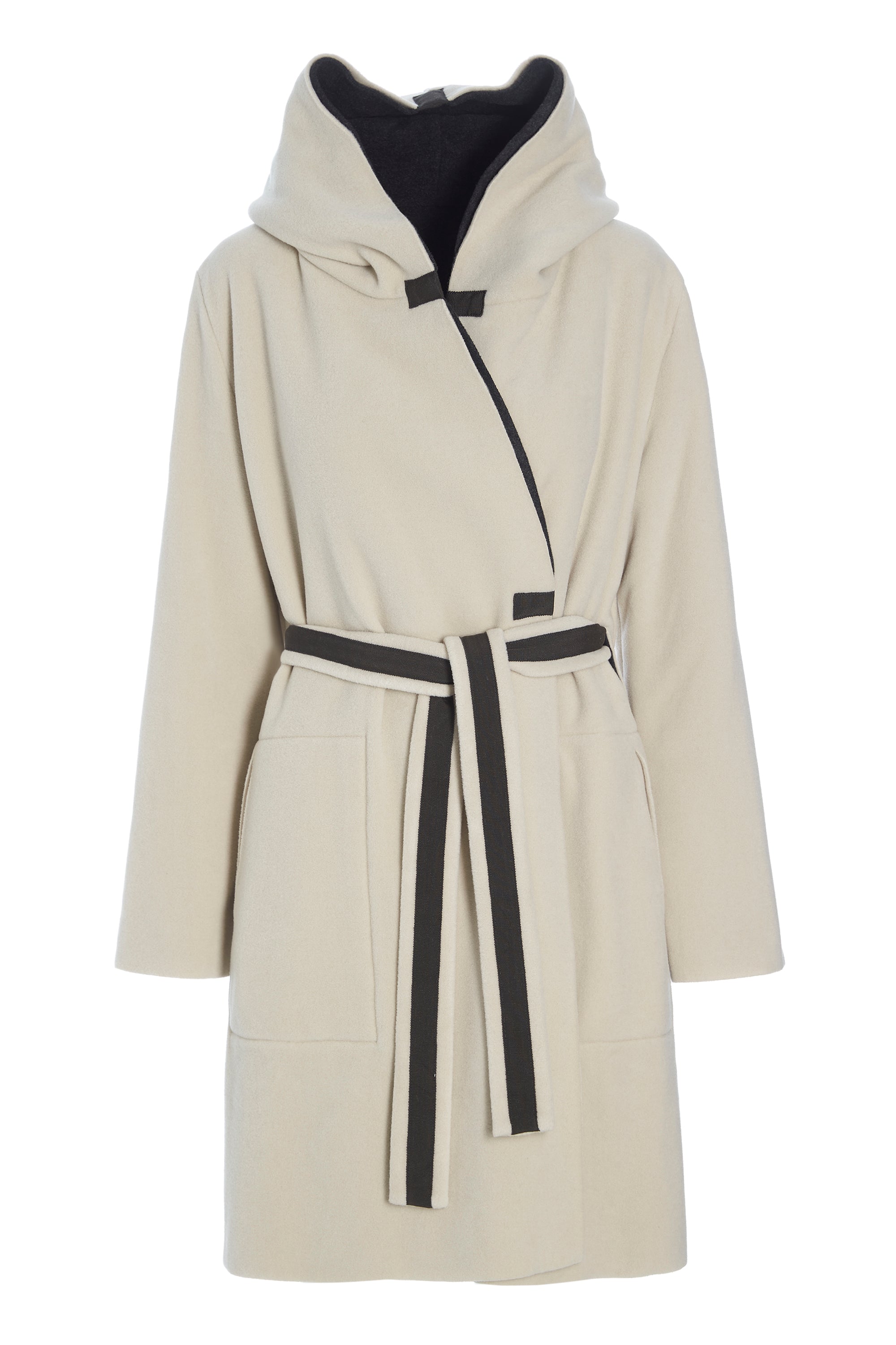 HENRIETTE STEFFENSEN COPENHAGEN VENDBAR FRAKKE HÆTTE - 7132 COATS KIT/SOFT BLACK 642