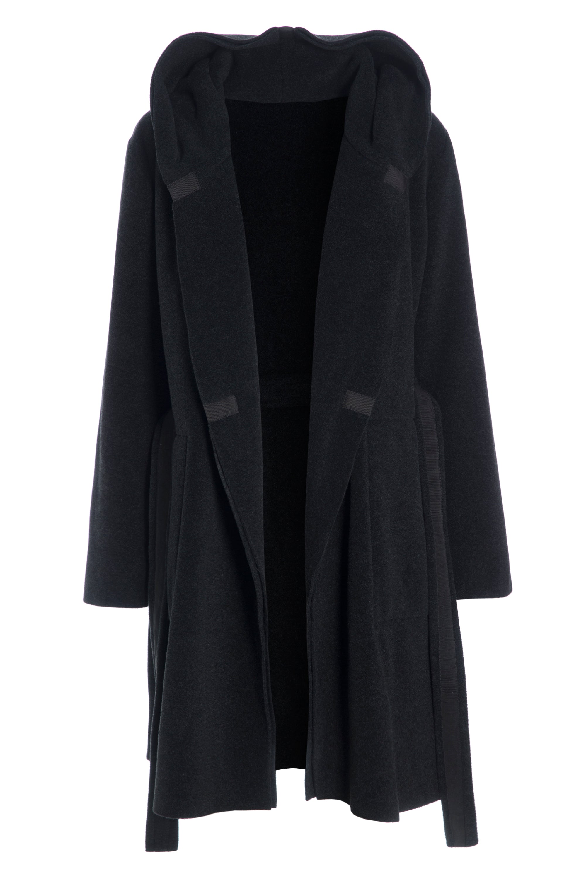 HENRIETTE STEFFENSEN COPENHAGEN VENDBAR FRAKKE HÆTTE - 7132 COATS SOFT BLACK 914