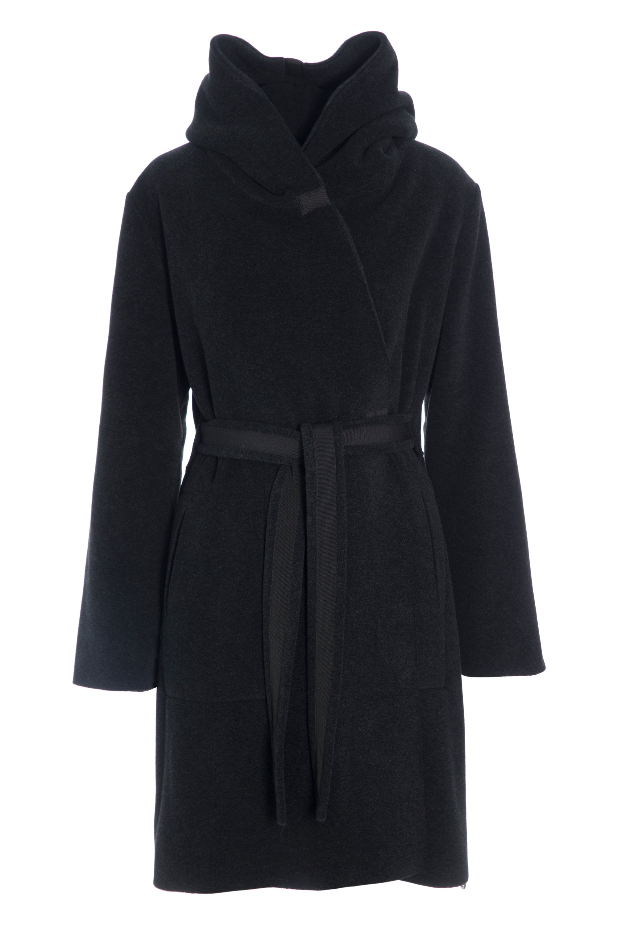 HENRIETTE STEFFENSEN COPENHAGEN VENDBAR FRAKKE HÆTTE - 7132 COATS SOFT BLACK 914